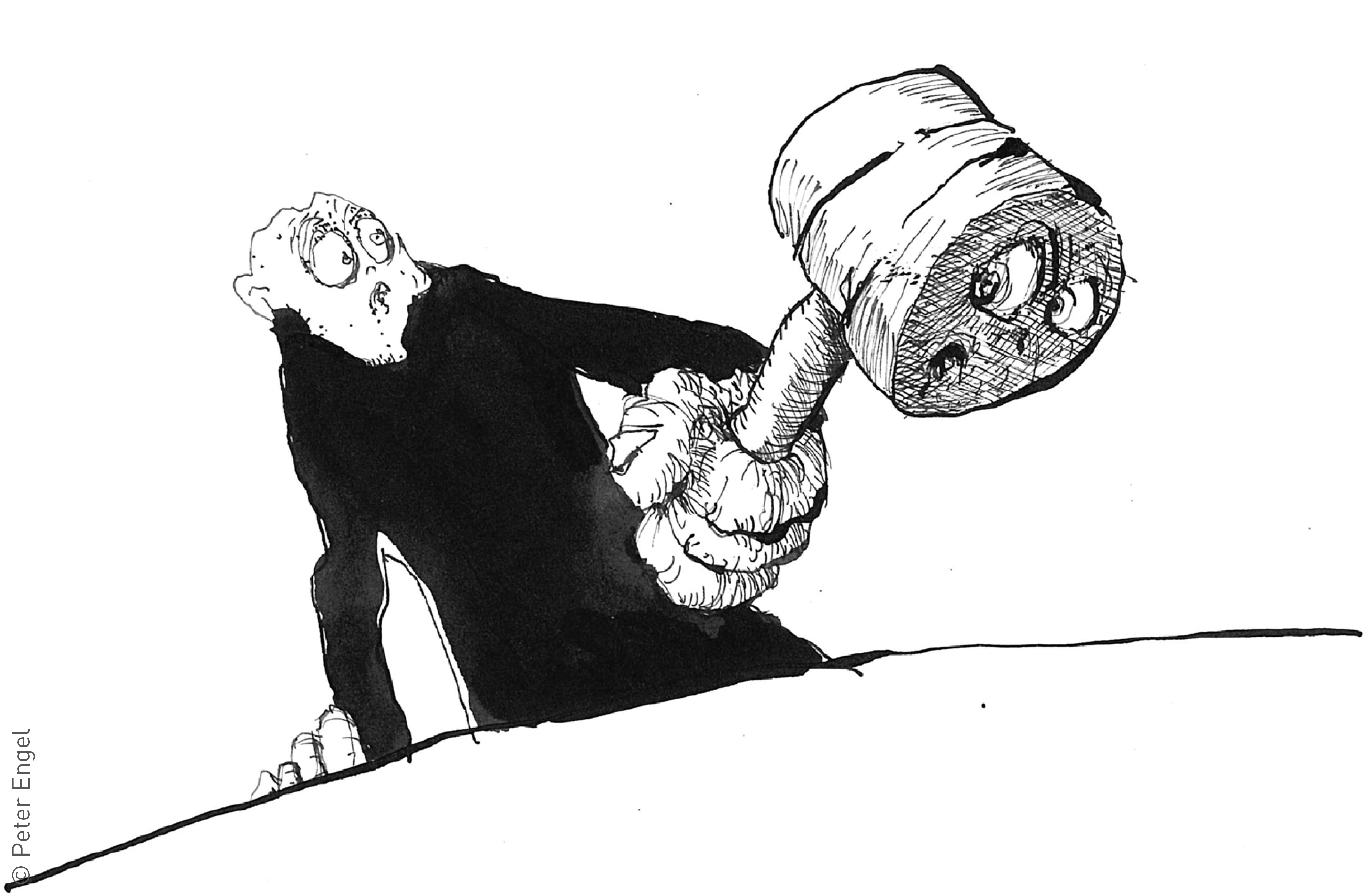 Drei Männer im Schnee