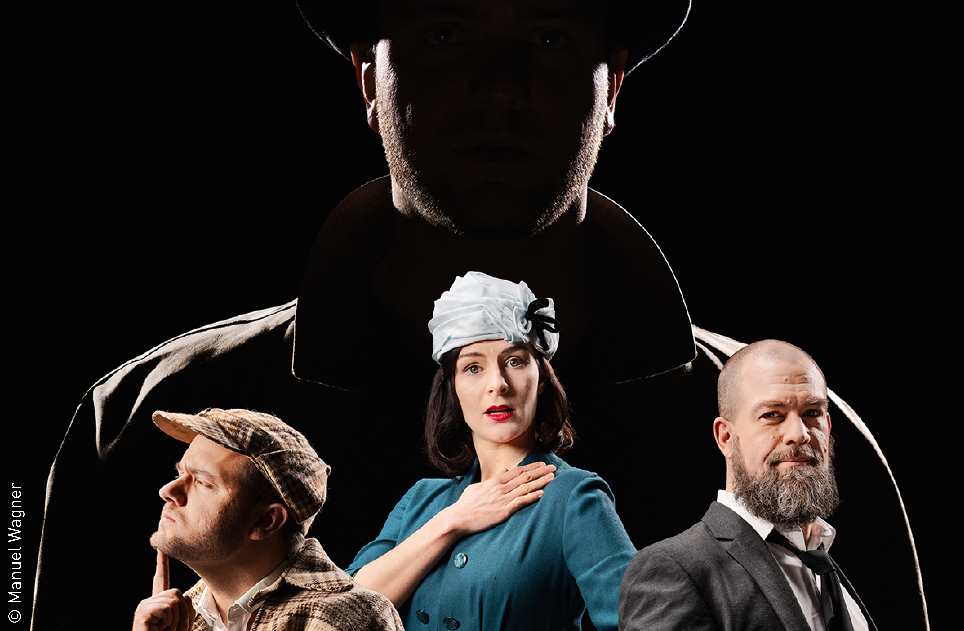 Drei Männer im Schnee